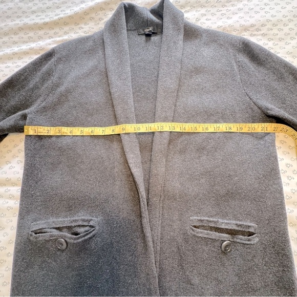 J. Crew Camille Charcoal Gray Open Front Sweater Blazer Size Small - Picture 5 of 6